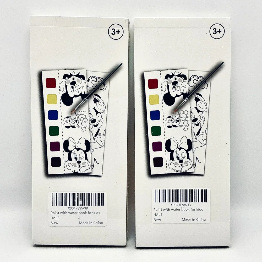 NEW! Kidcraft‎ Minnie Mouse Water Paint Book for Kids Activity Set of 2